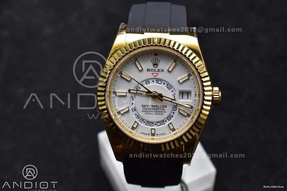 White Dial YG Weight) Oysterflex Strap ZF Edition Best 336238 1:1 Functional A23J Sky-Dweller 1100 on (Gain 0513